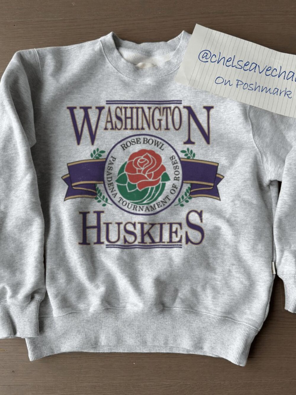 Vintage University of Washington Huskies Rose Bowl Sweatshirt, Football NCAA Tee